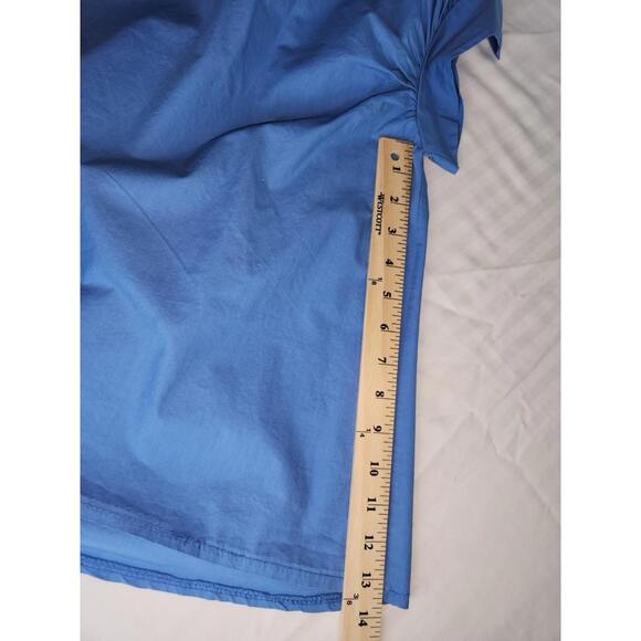 Y2K,smocked, top, dolman cuffed sleeves, collard, button up, 100% cotton, size3X - Picture 13 of 16